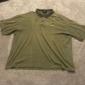 Olive Green Polo Shirt with bent creek embroidery